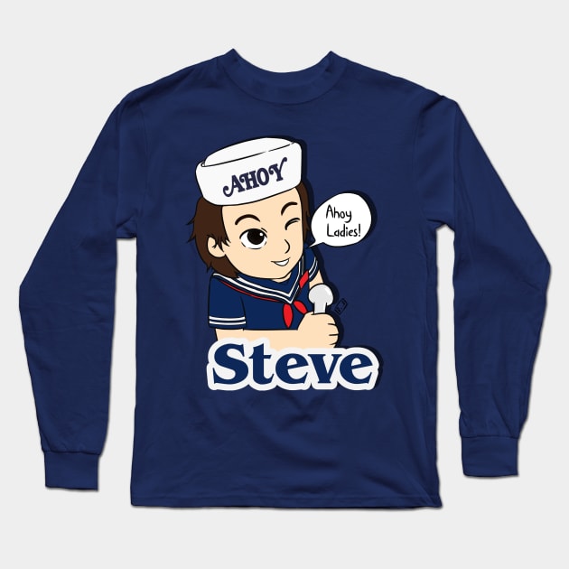 Stevey Ahoy Long Sleeve T-Shirt by doodsai